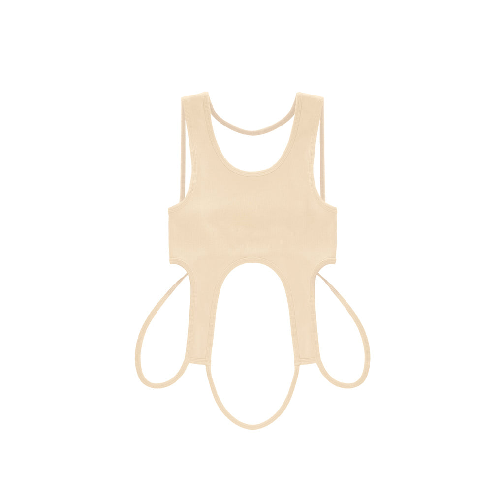 Infinity Cropped Halter - Cream - Tops & T-Shirts