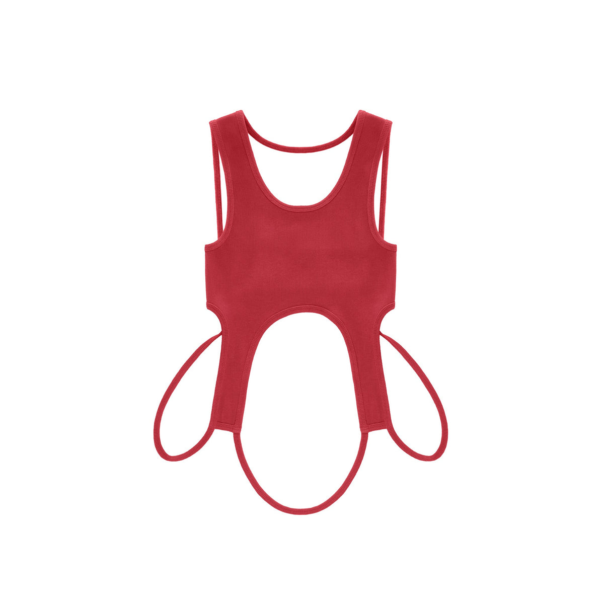 Infinity Cropped Halter - Red - Tops & T-Shirts
