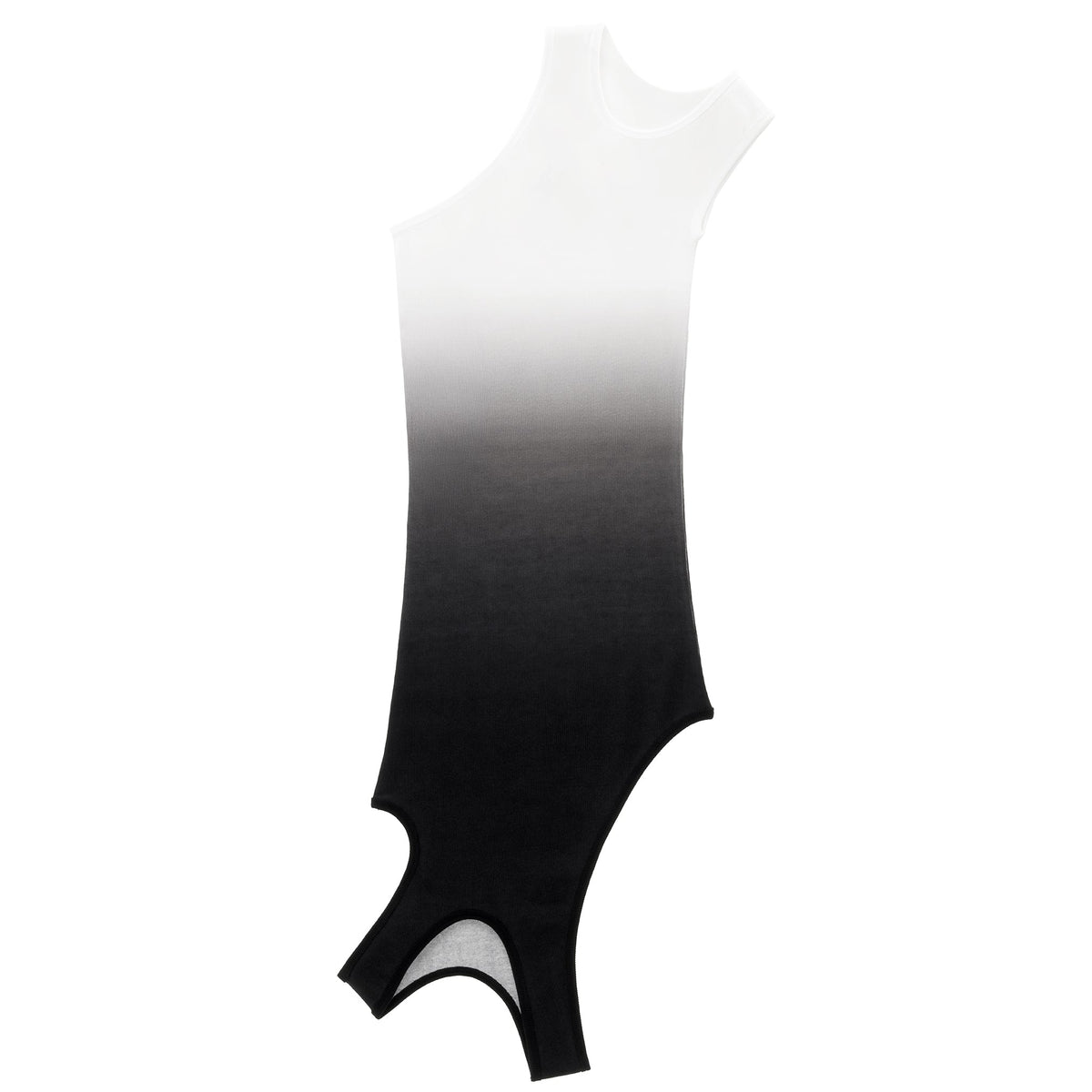 Ombre Infinity Half Tank Tunic - White/Black - Dresses & Skirts