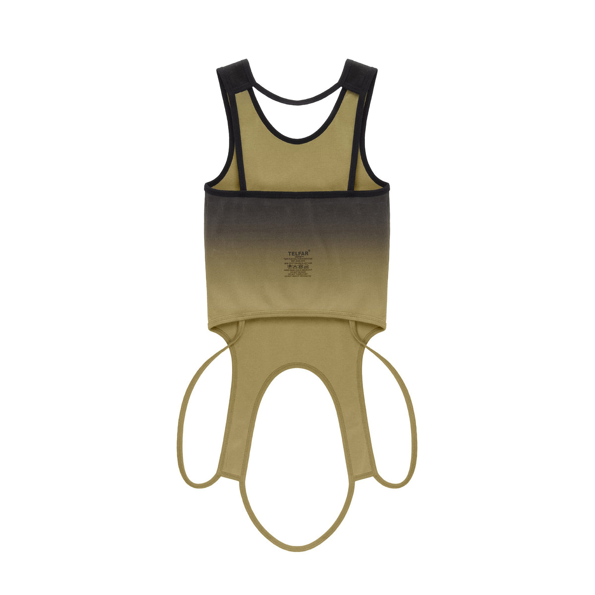 Ombre Infinity Halter Tank - Black/Drab - Tops & T-Shirts