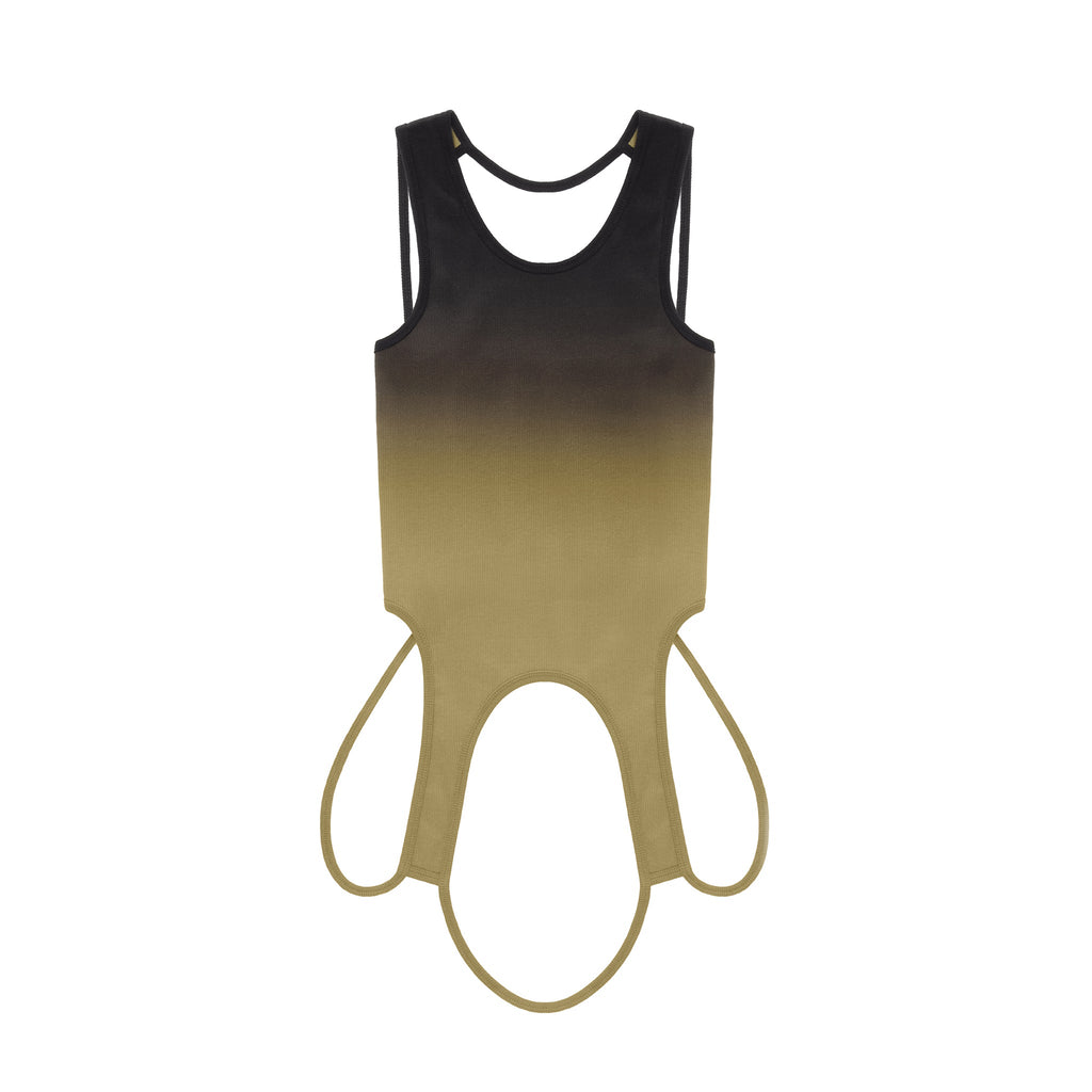 Ombre Infinity Halter Tank - Black/Drab - Tops & T-Shirts