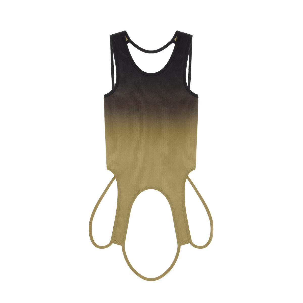 Ombre Infinity Halter Tank - Black/Drab - Tops & T-Shirts