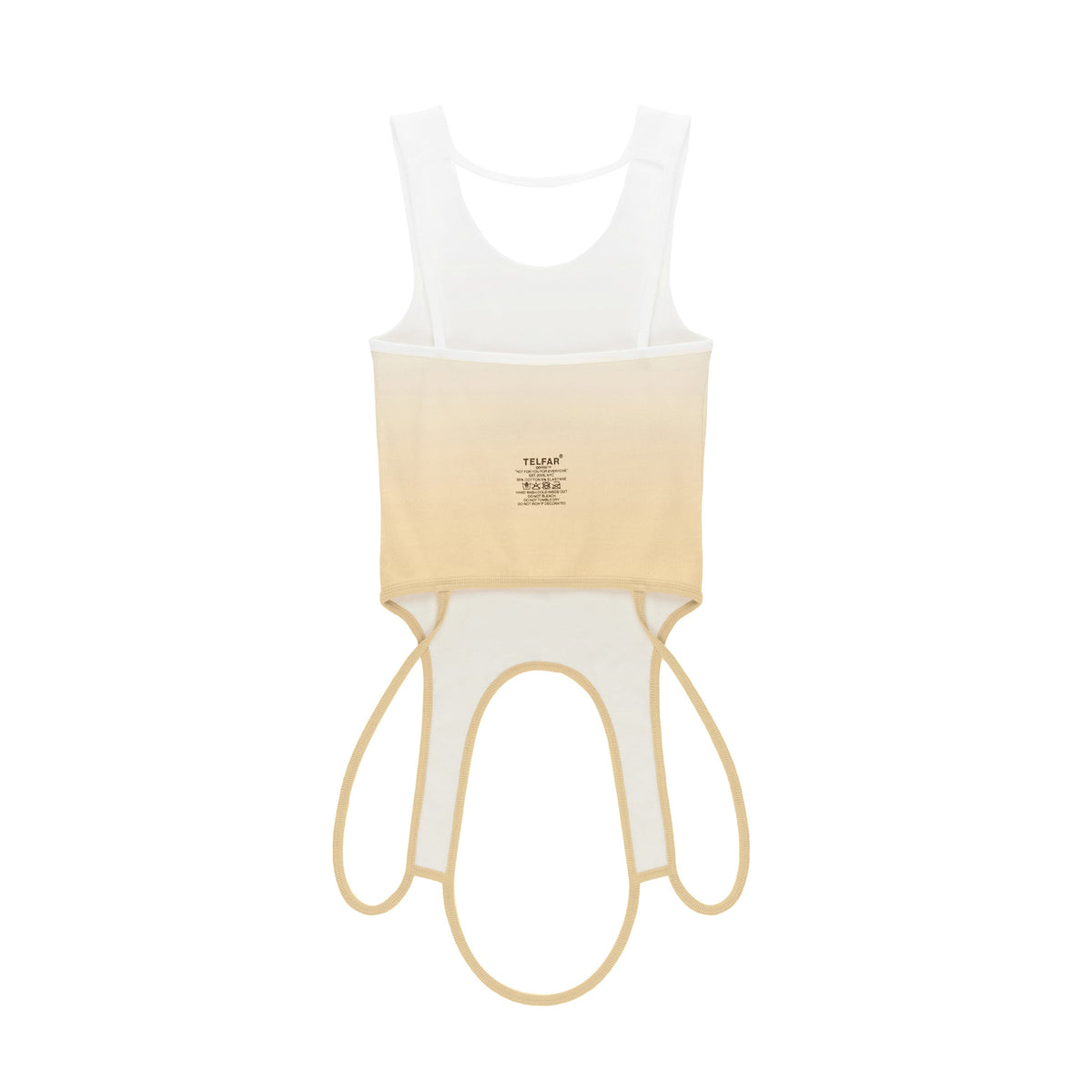Ombre Infinity Halter Tank - White/Cream - Tops & T-Shirts