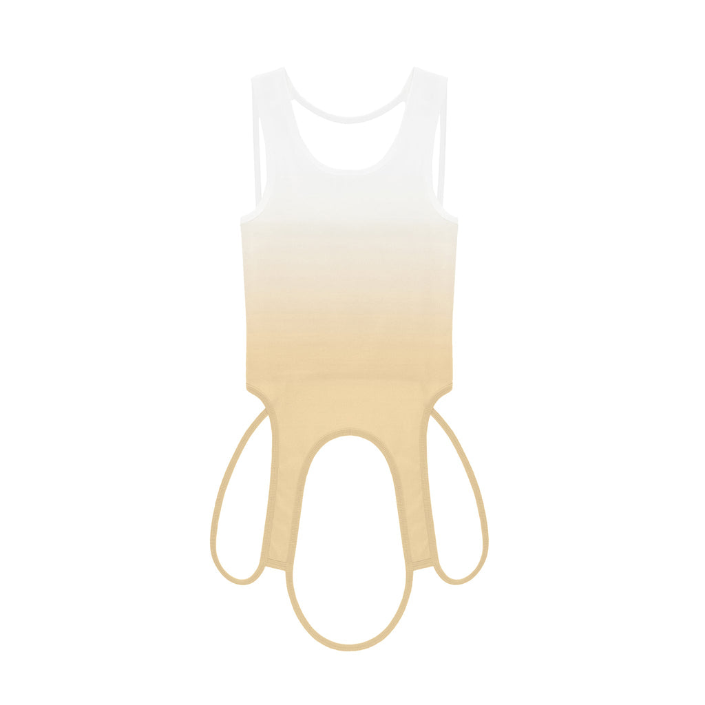 Ombre Infinity Halter Tank - White/Cream - Tops & T-Shirts