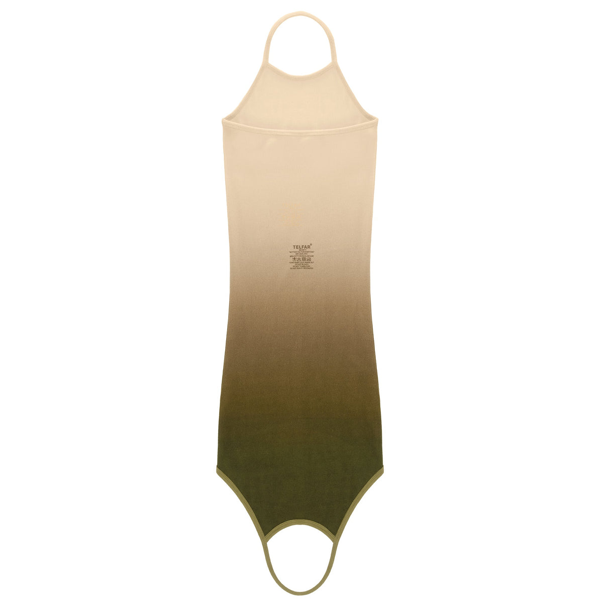 Ombre Halter Tunic Dress - Cream/Drab - Dresses & Skirts