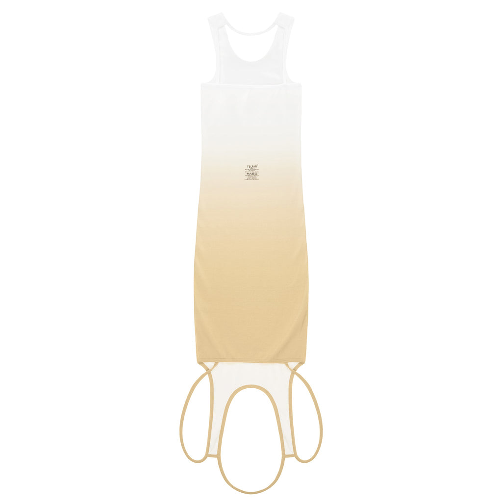 Ombre Halter Tunic - White/Cream - Dresses & Skirts
