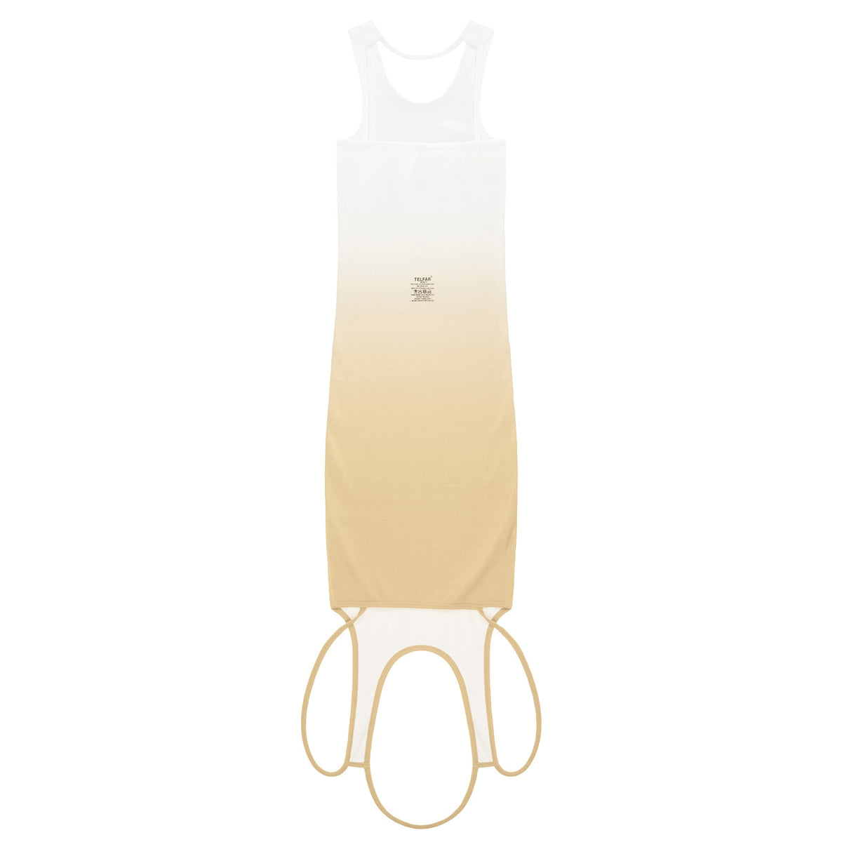 Ombre Halter Tunic - White/Cream - Dresses & Skirts