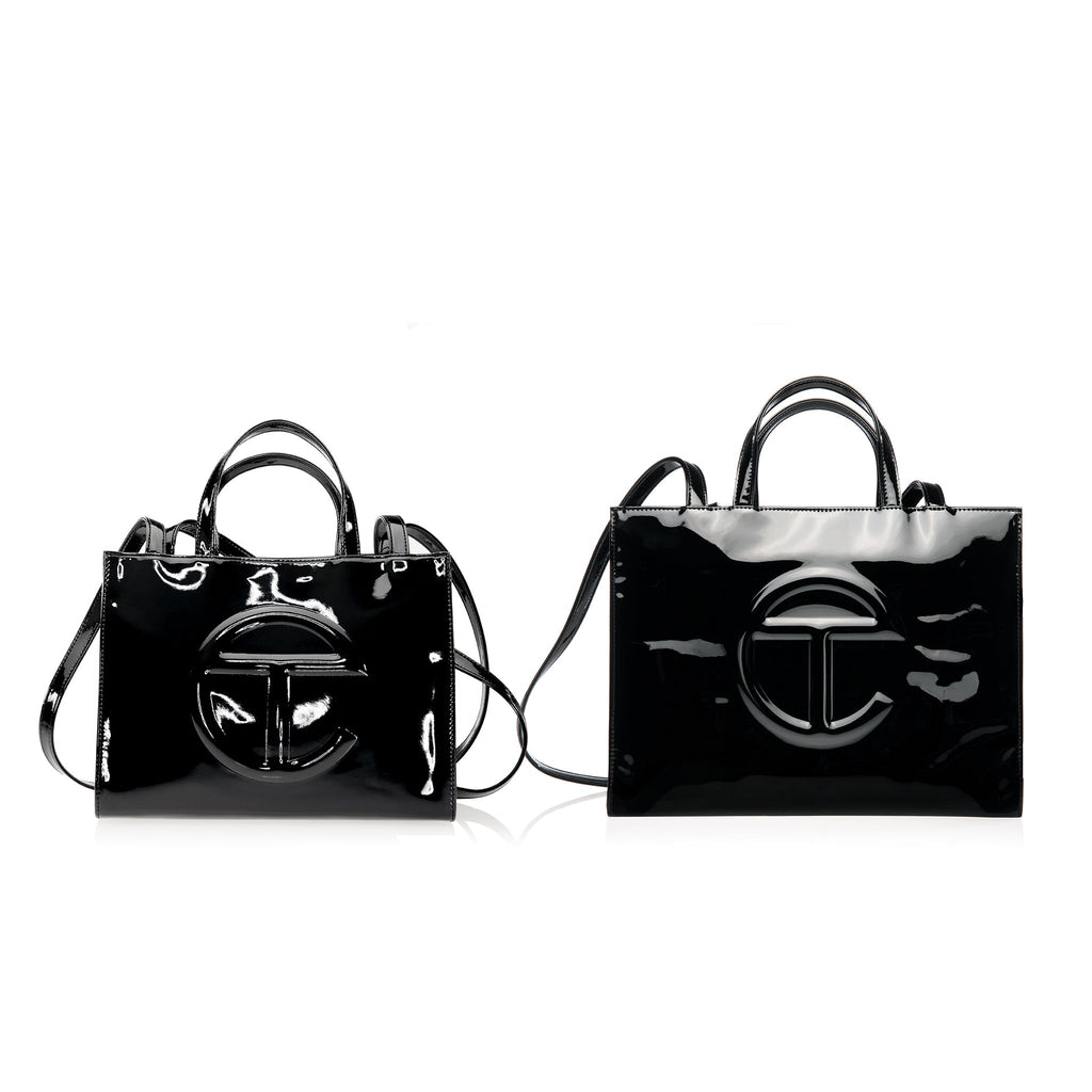 Shmedium Shopping Bag - Black Patent - Shopping Bags & Shoppers