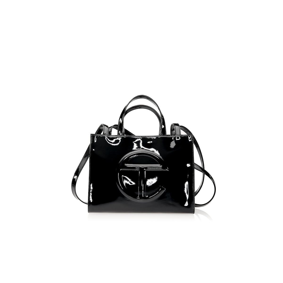 Shmedium Shopping Bag - Black Patent - Shopping Bags & Shoppers