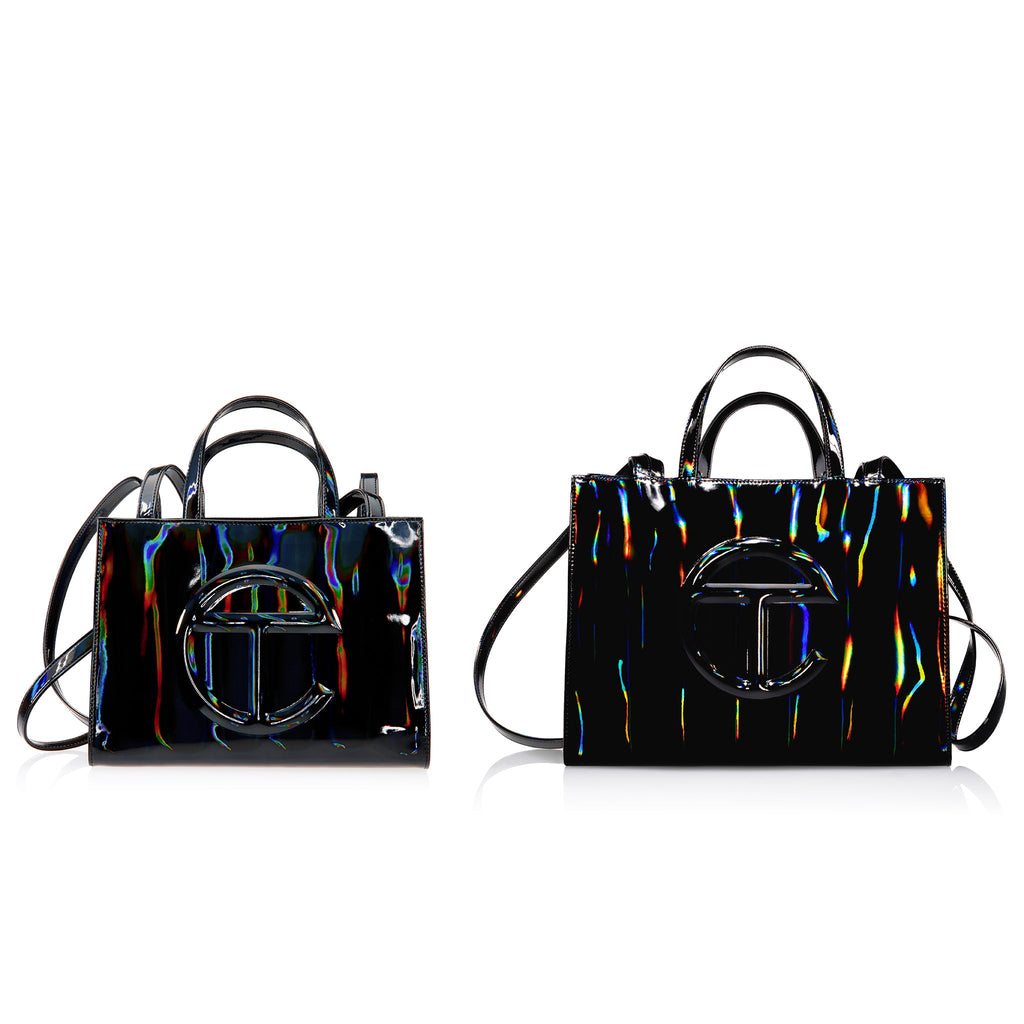 Shmedium Shopping Bag - Black Rainbow - Shopping Bags & Shoppers