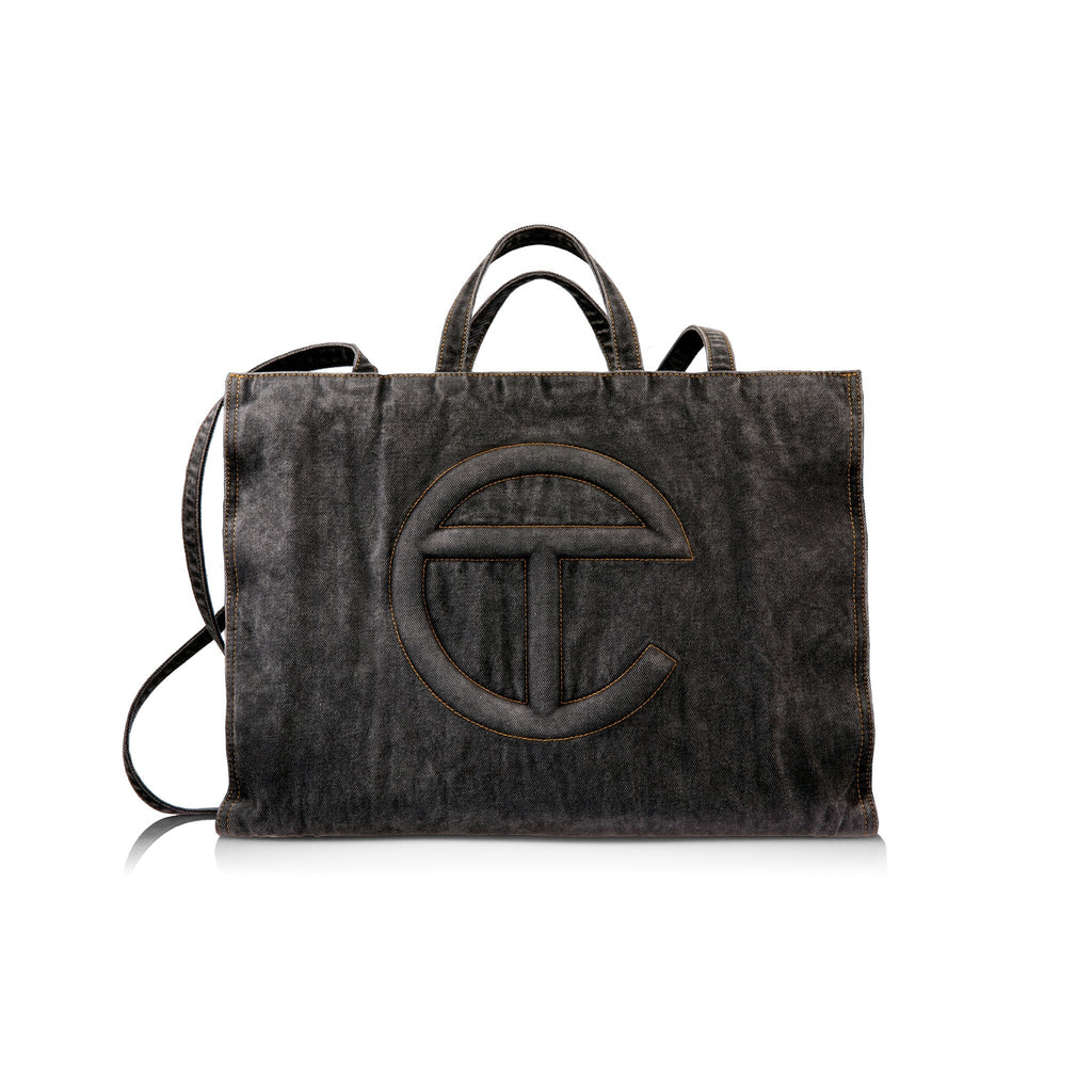 Large Denim Shopper - Black - Shopping Bags & Shoppers