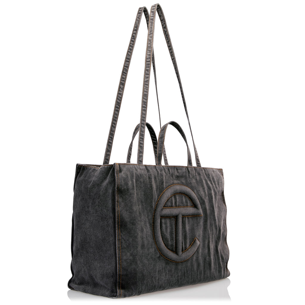 Large Denim Shopper - Black - Shopping Bags & Shoppers