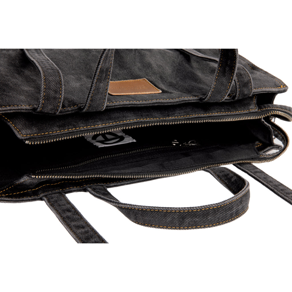 Medium Denim Shopper - Black - Shopping Bags & Shoppers