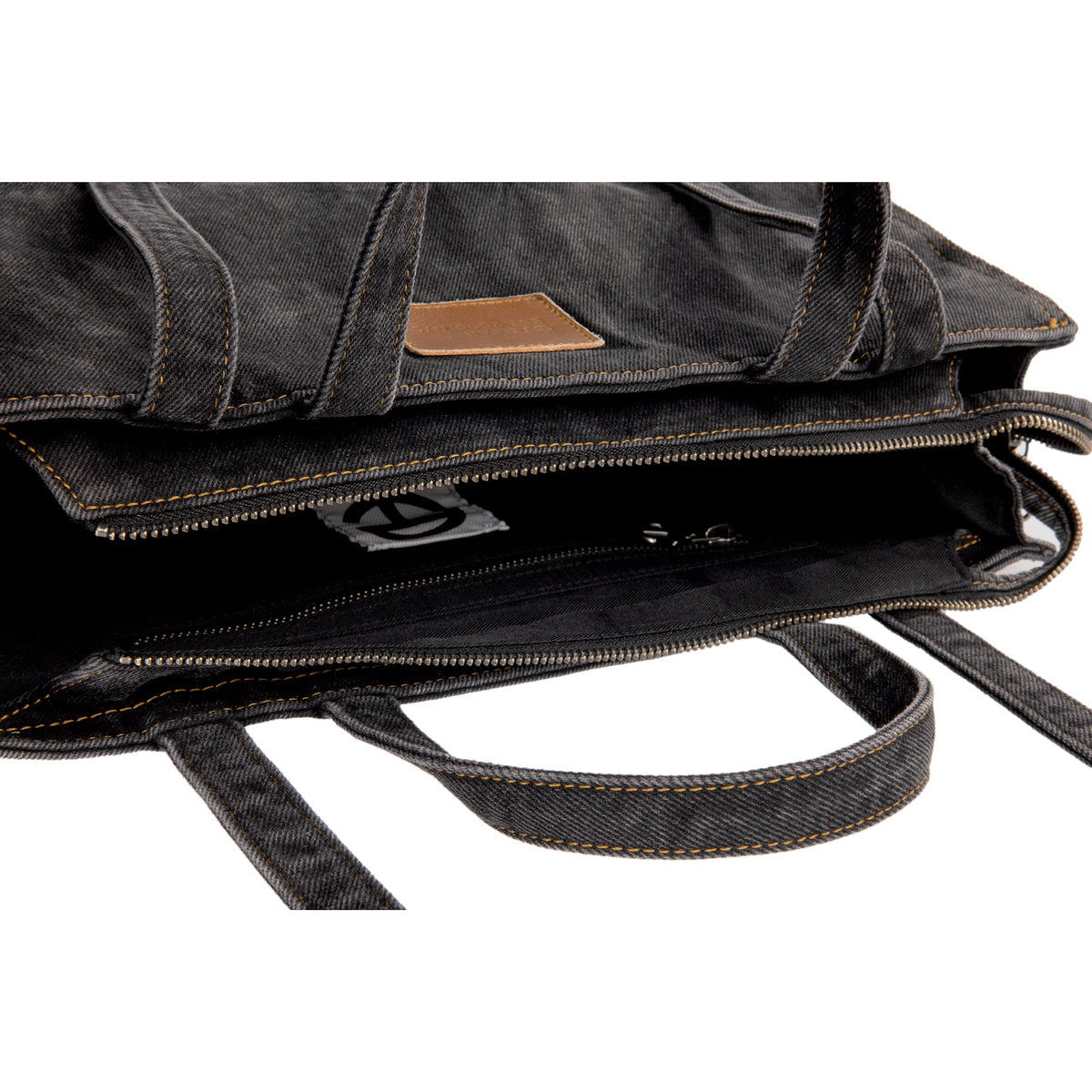 Medium Denim Shopper - Black - Shopping Bags & Shoppers