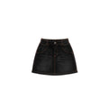 Short Jean Skirt - Black - Dresses & Skirts