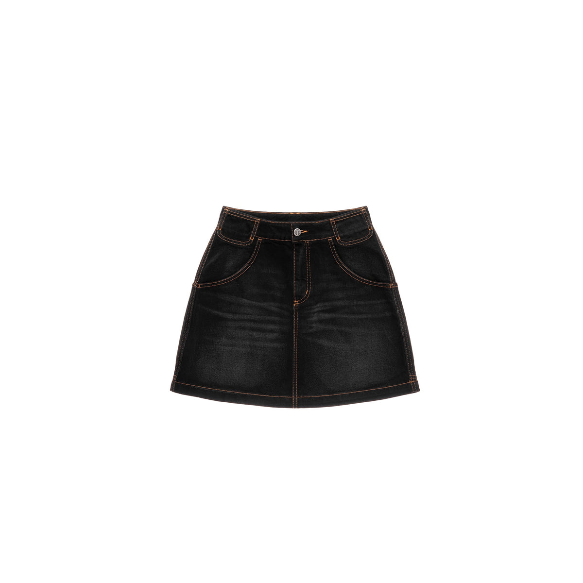 Short Jean Skirt - Black - Dresses & Skirts