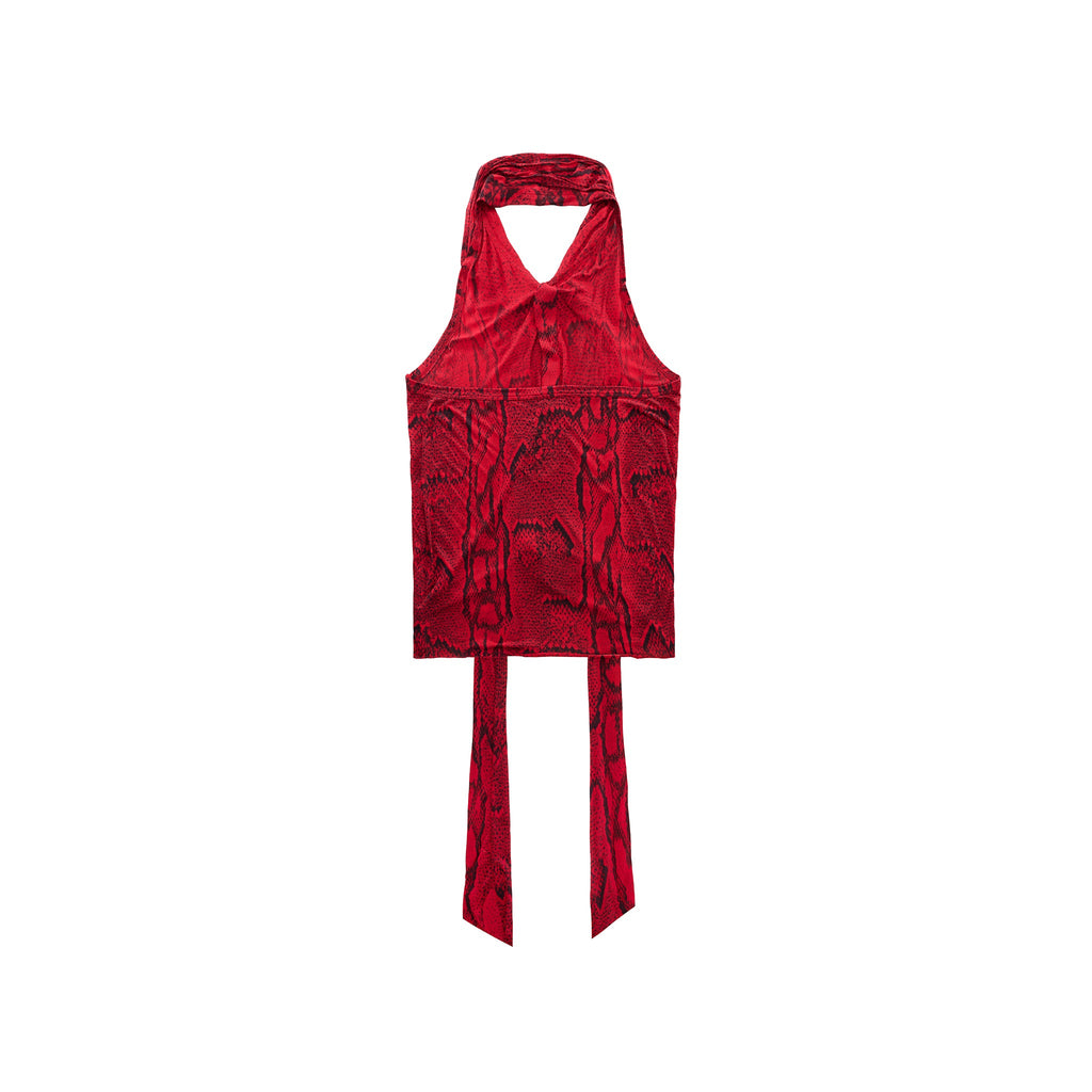 Skinny Scarf Button Down - Red - Scarves & Neckwear