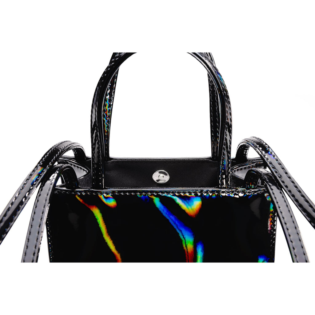 Small Shopping Bag - Black Rainbow - Shopping Bags & Shoppers
