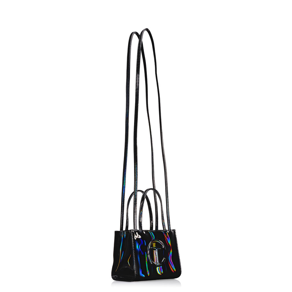 Small Shopping Bag - Black Rainbow - Shopping Bags & Shoppers