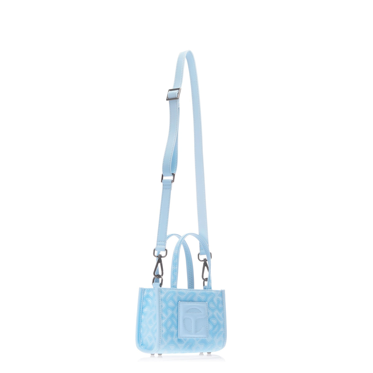 Small Jacquard Shopper - Pool Blue Monogram - Shopping Bags & Shoppers