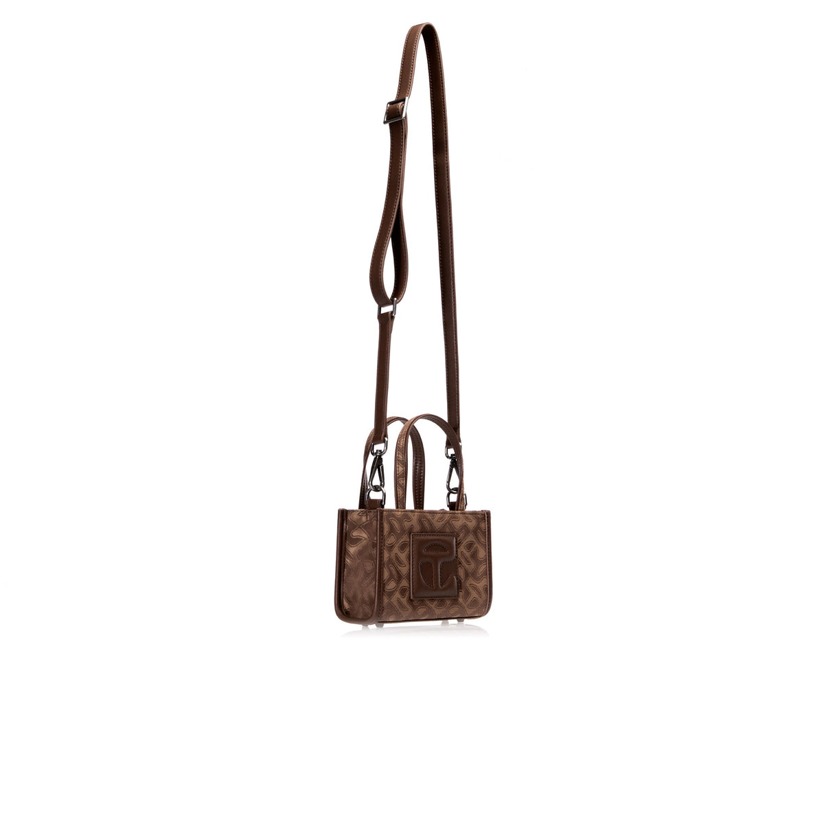 Small Jacquard Shopper - Chocolate Monogram - Shopping Bags & Shoppers