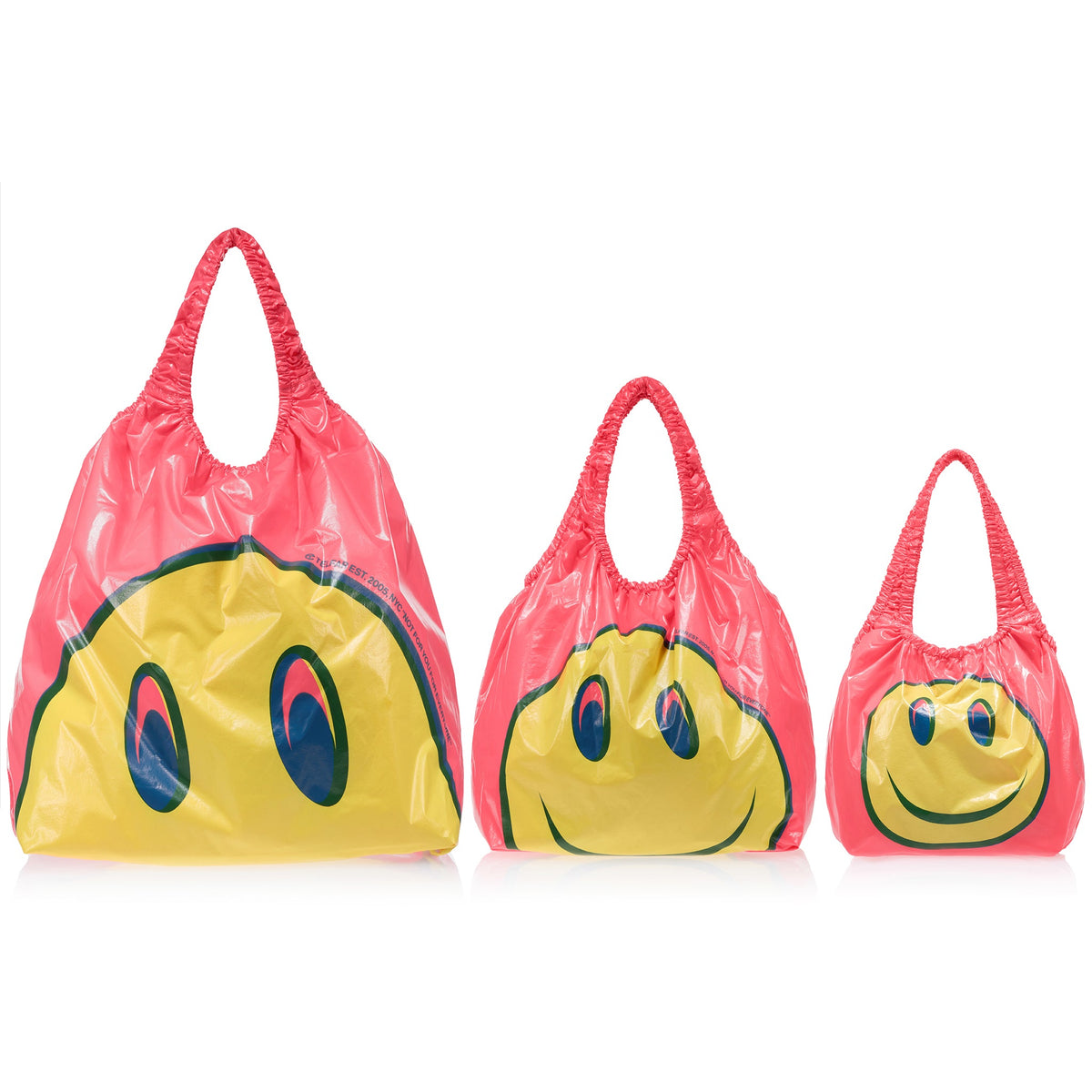 Micro Telfar Smiley Face Plastic Bag - Pink Haze - Plastic Bags