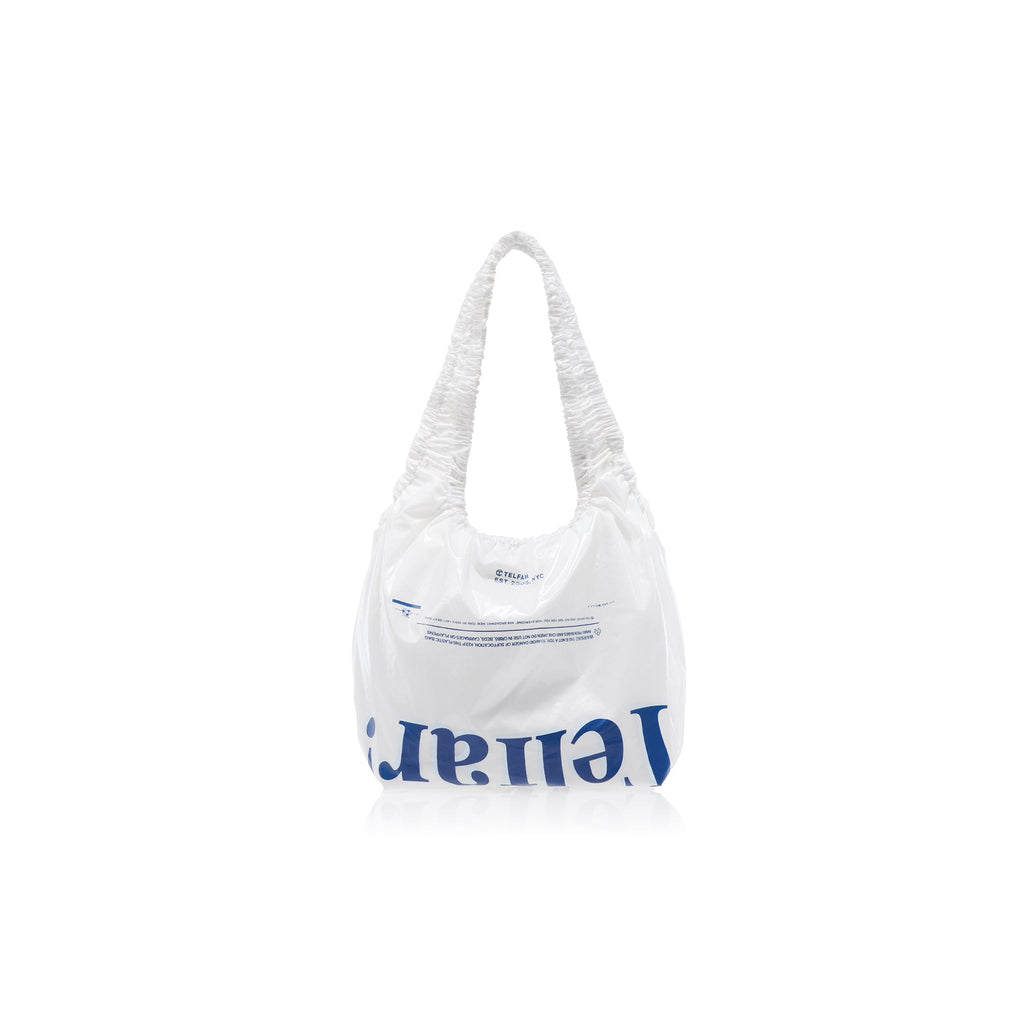 Micro Telfar Smiley Face Plastic Bag - White - Plastic Bags
