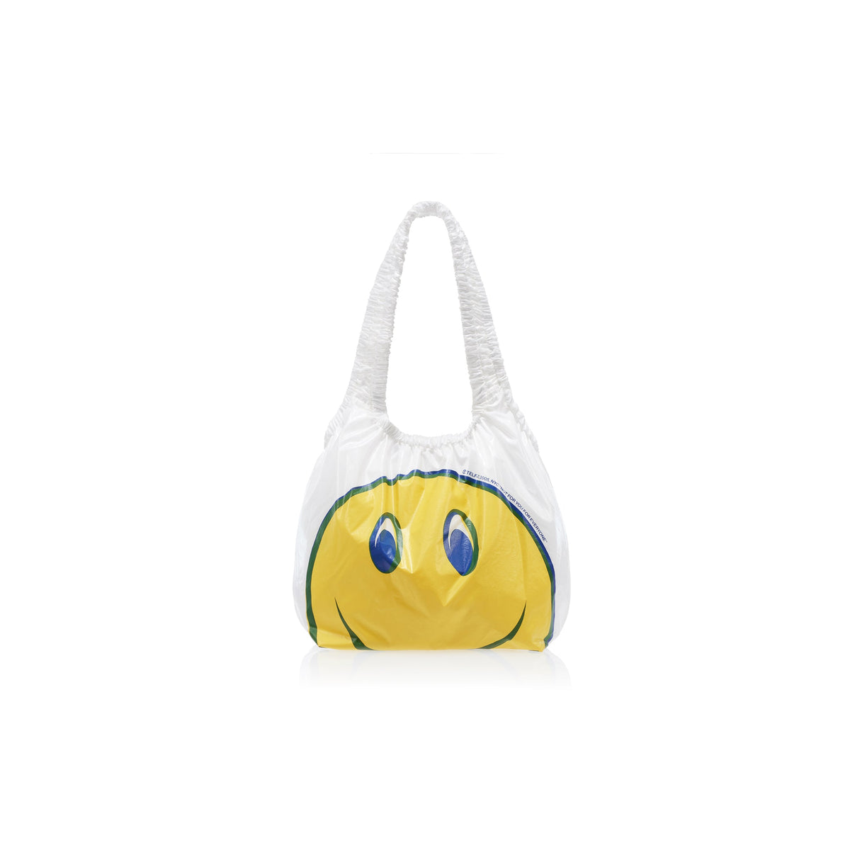 Micro Telfar Smiley Face Plastic Bag - White - Plastic Bags