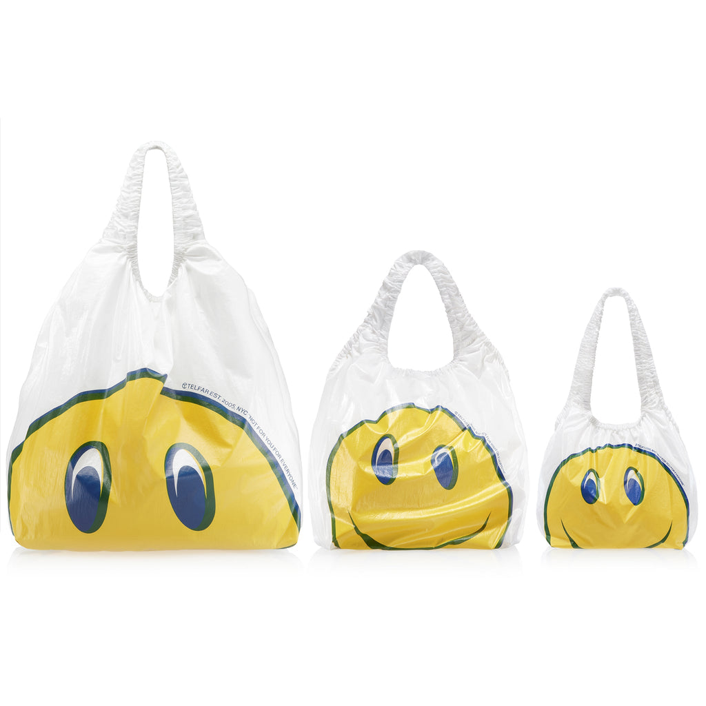 Regular Smiley Face Plastic Bag - White - Plastic Bags