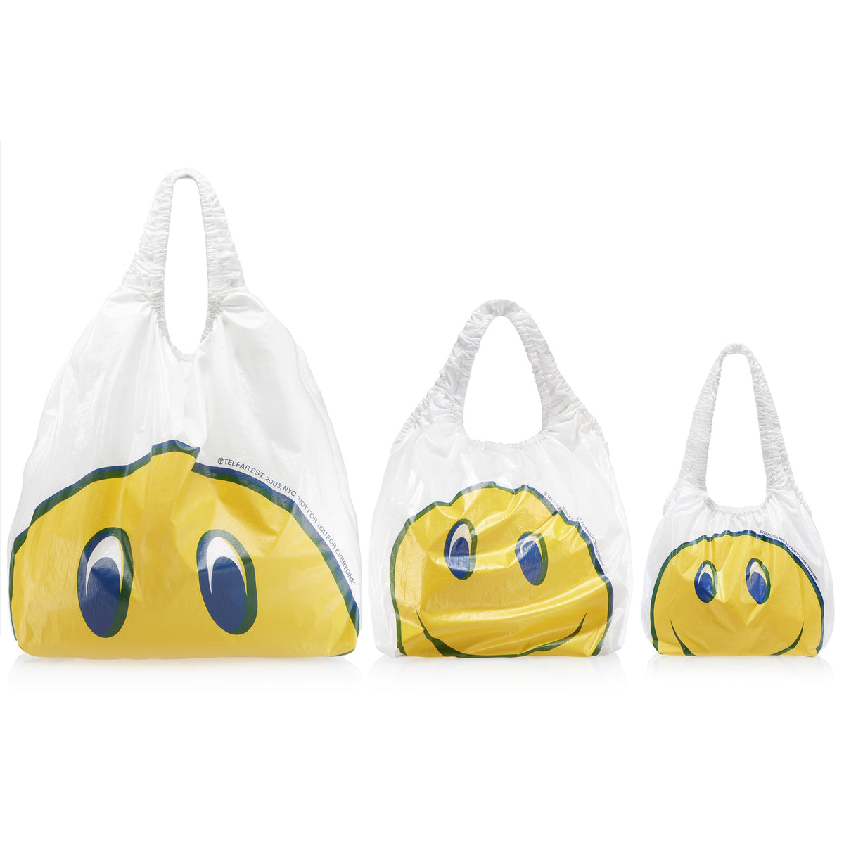Regular Smiley Face Plastic Bag - White - Plastic Bags