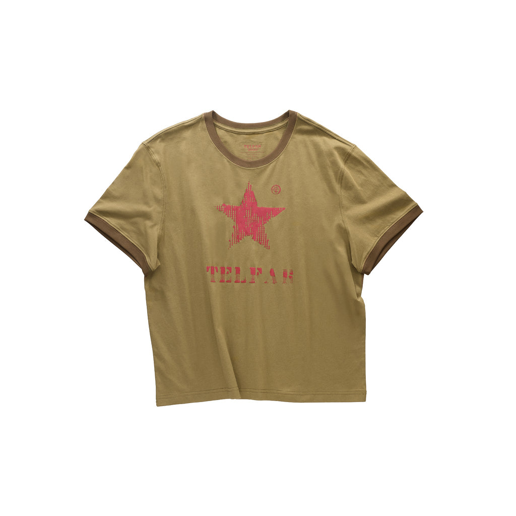 Star Basic Ringer T - Green/Dark Green - Tops & T-Shirts