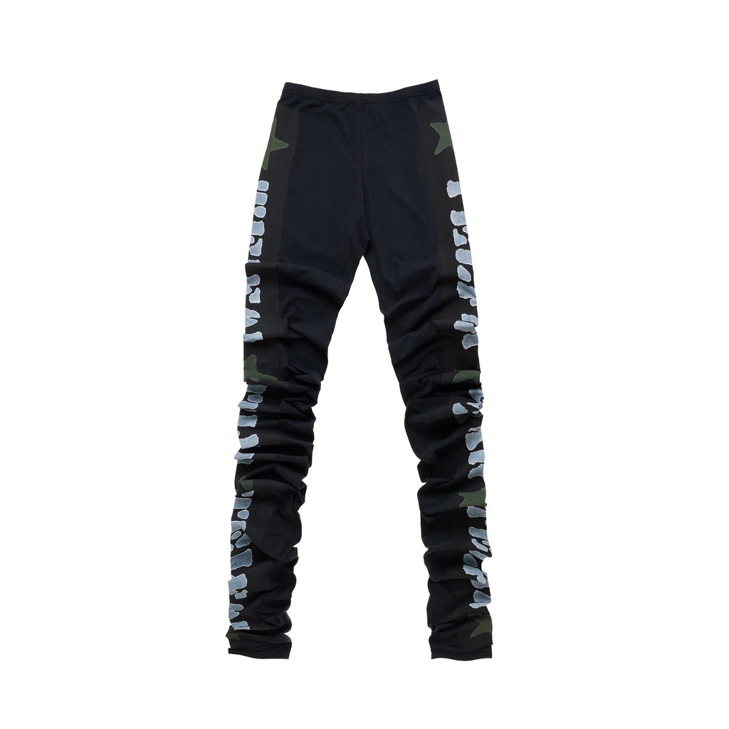 Star Scrunched Legging - Black - Pants & Shorts