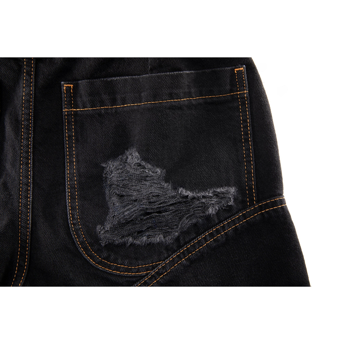 Straight Leg Jean - Distressed Black - Pants & Shorts