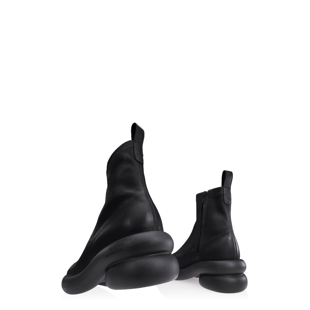 Stretch Leather Modular Boot - Black - Boots