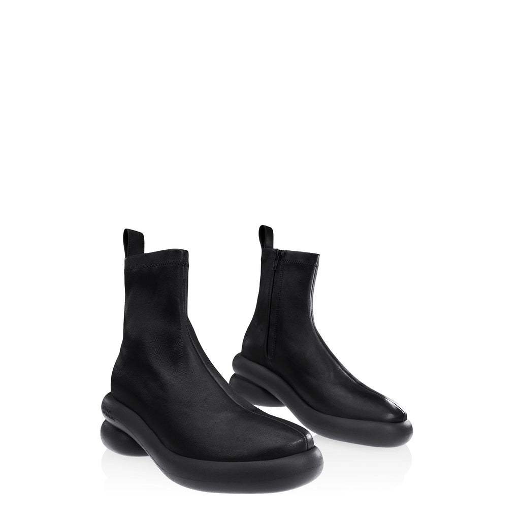 Stretch Leather Modular Boot - Black - Boots
