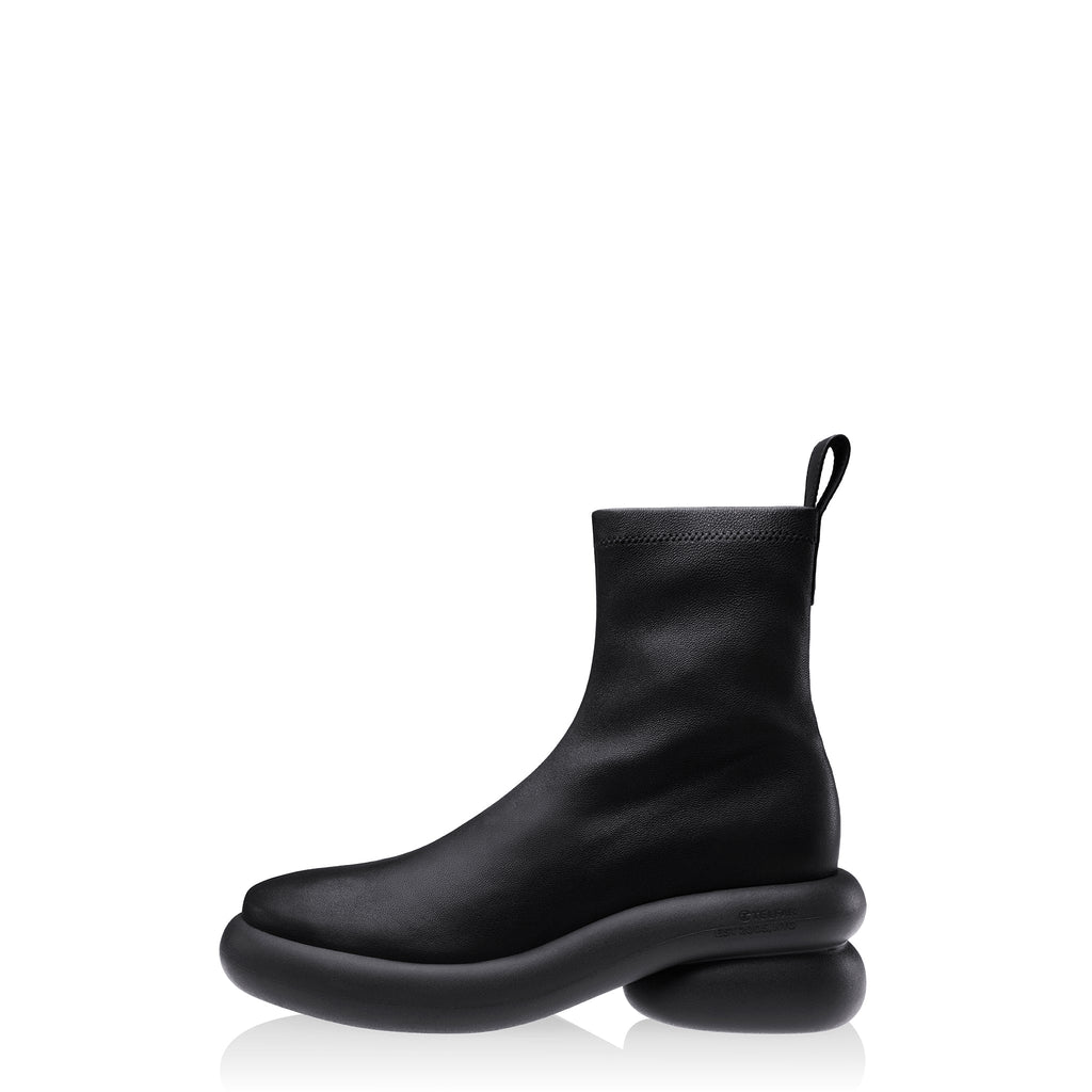 Stretch Leather Modular Boot - Black - Boots