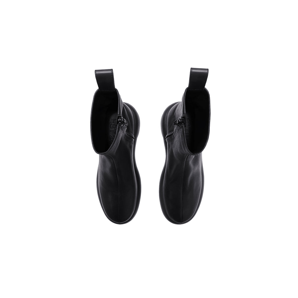 Stretch Leather Modular Boot - Black - Boots