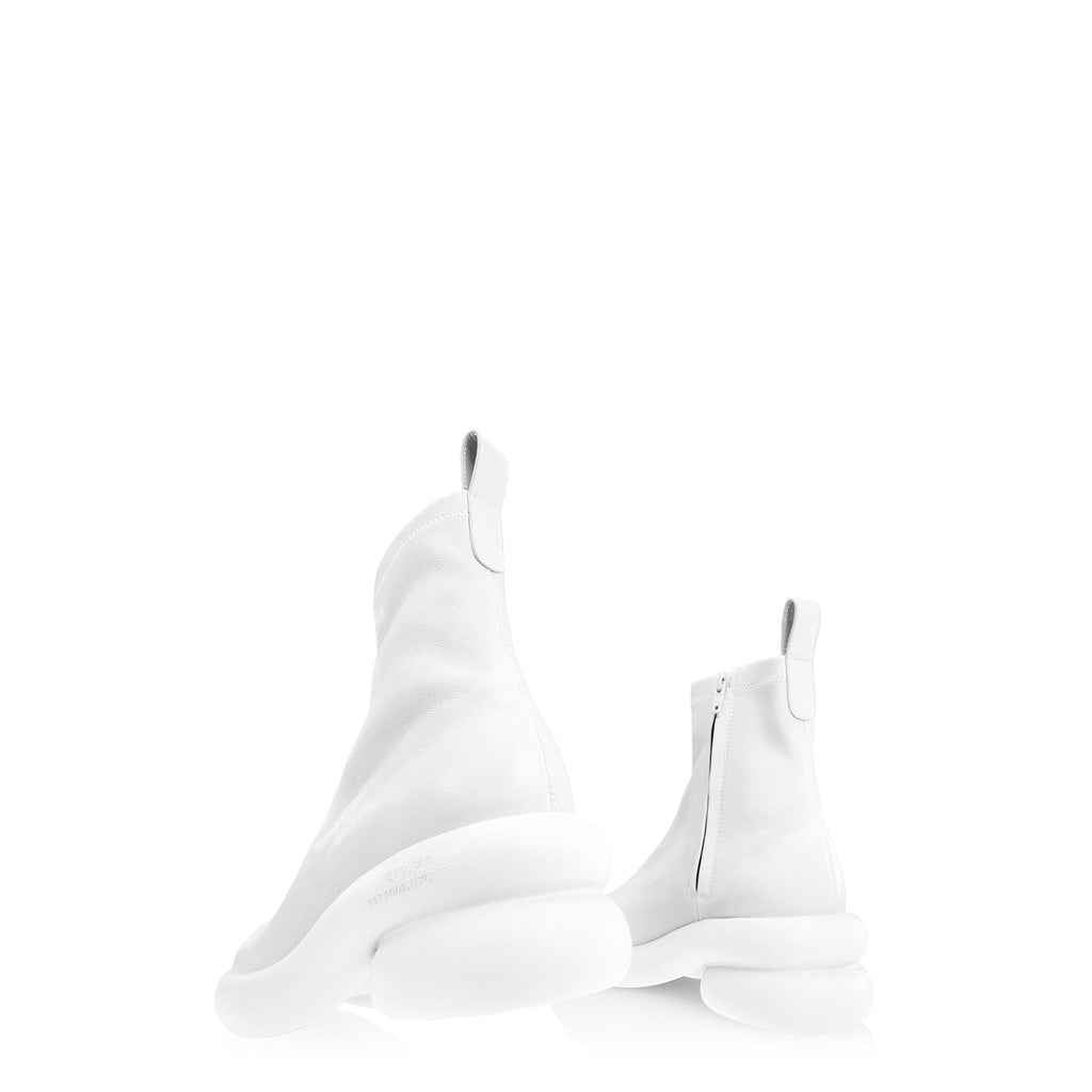 Stretch Leather Modular Boot - White - Boots