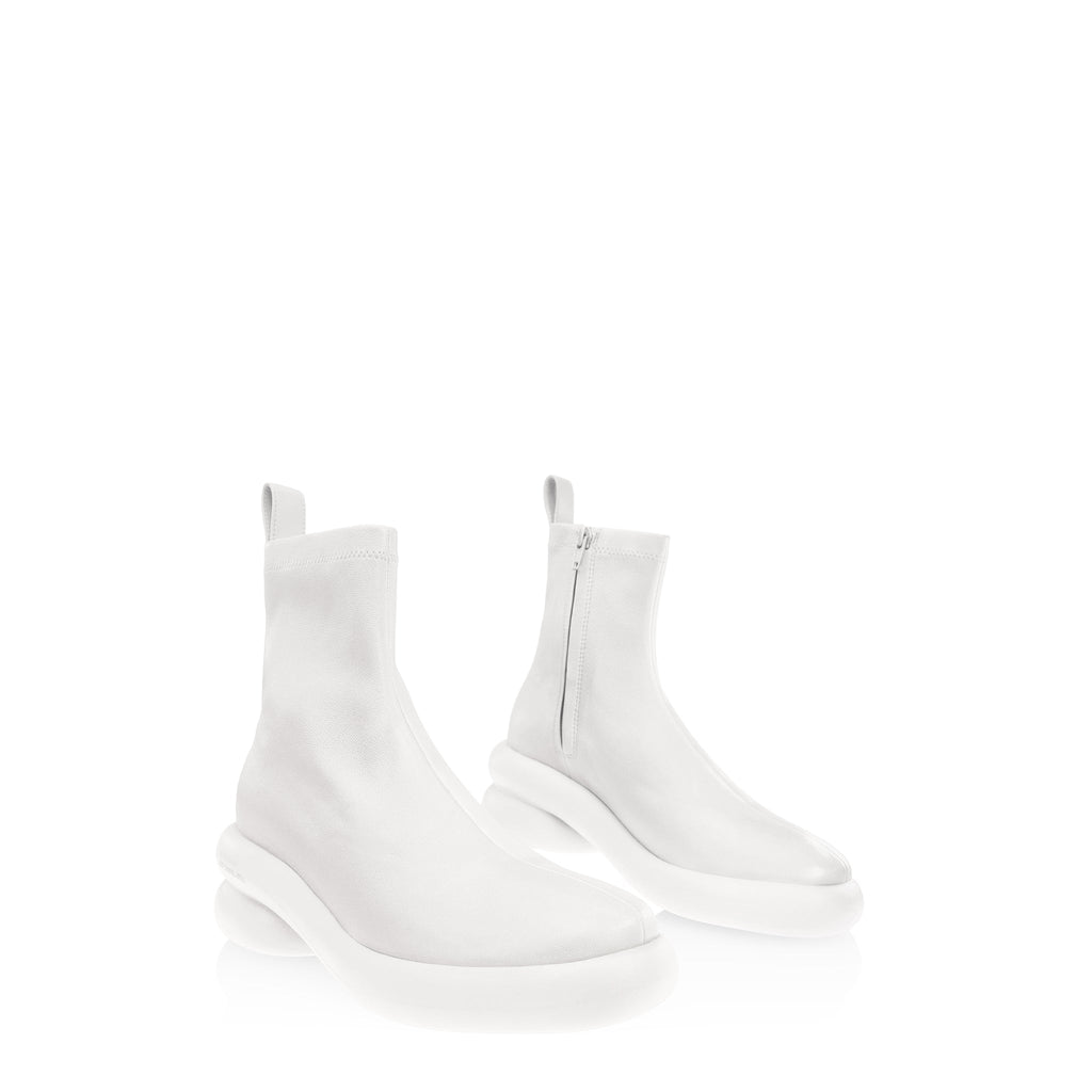 Stretch Leather Modular Boot - White - Boots