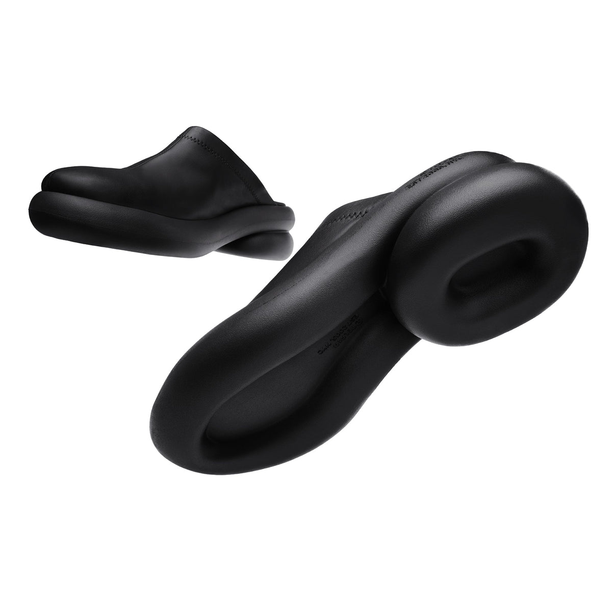 Stretch Leather Modular Mule - Black - Mules