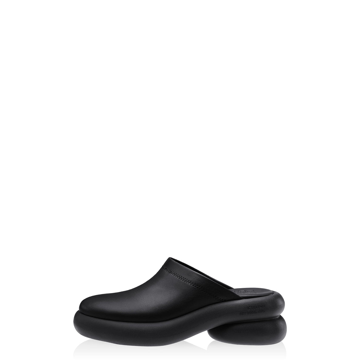 Stretch Leather Modular Mule - Black - Mules
