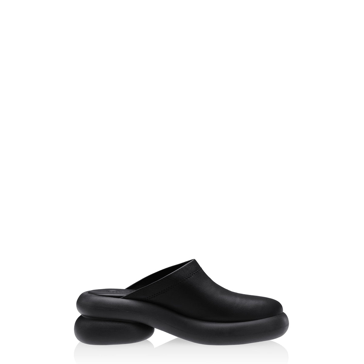 Stretch Leather Modular Mule - Black - Mules
