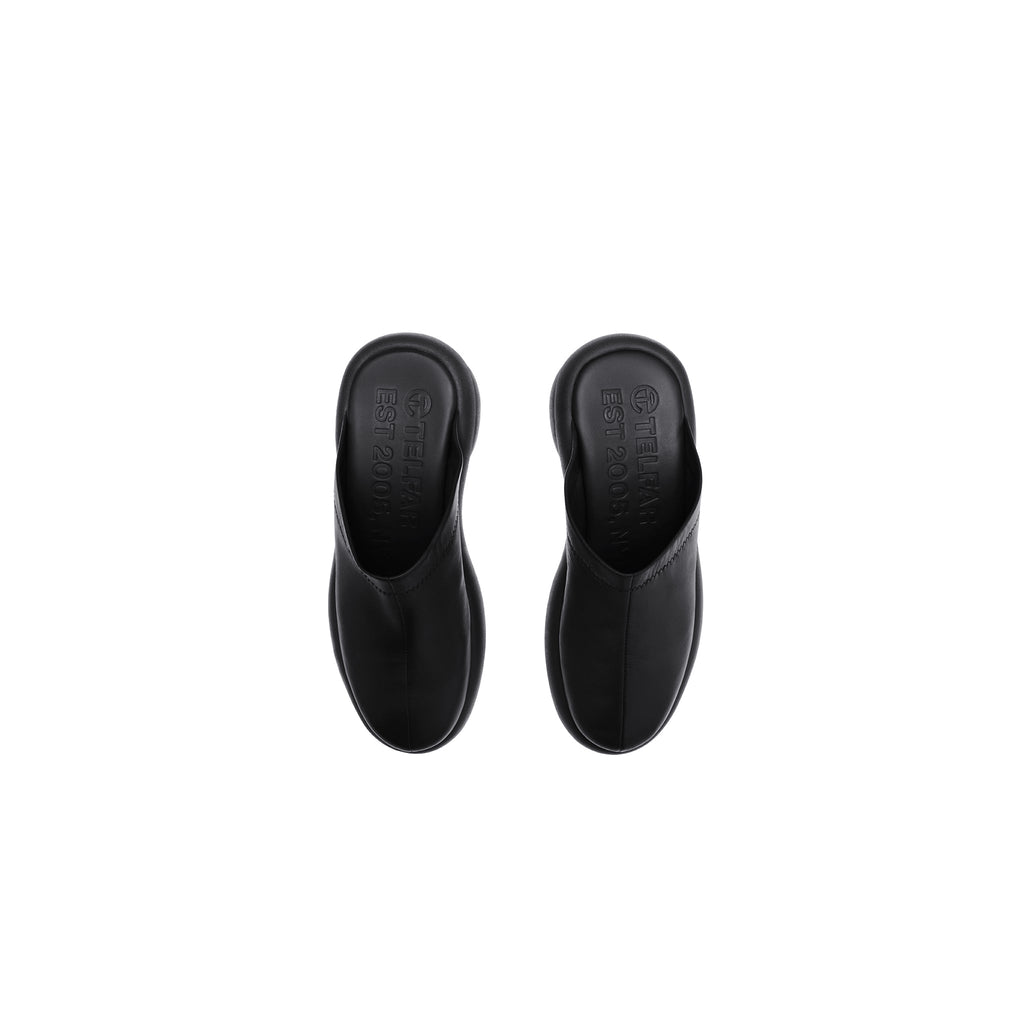 Stretch Leather Modular Mule - Black - Mules