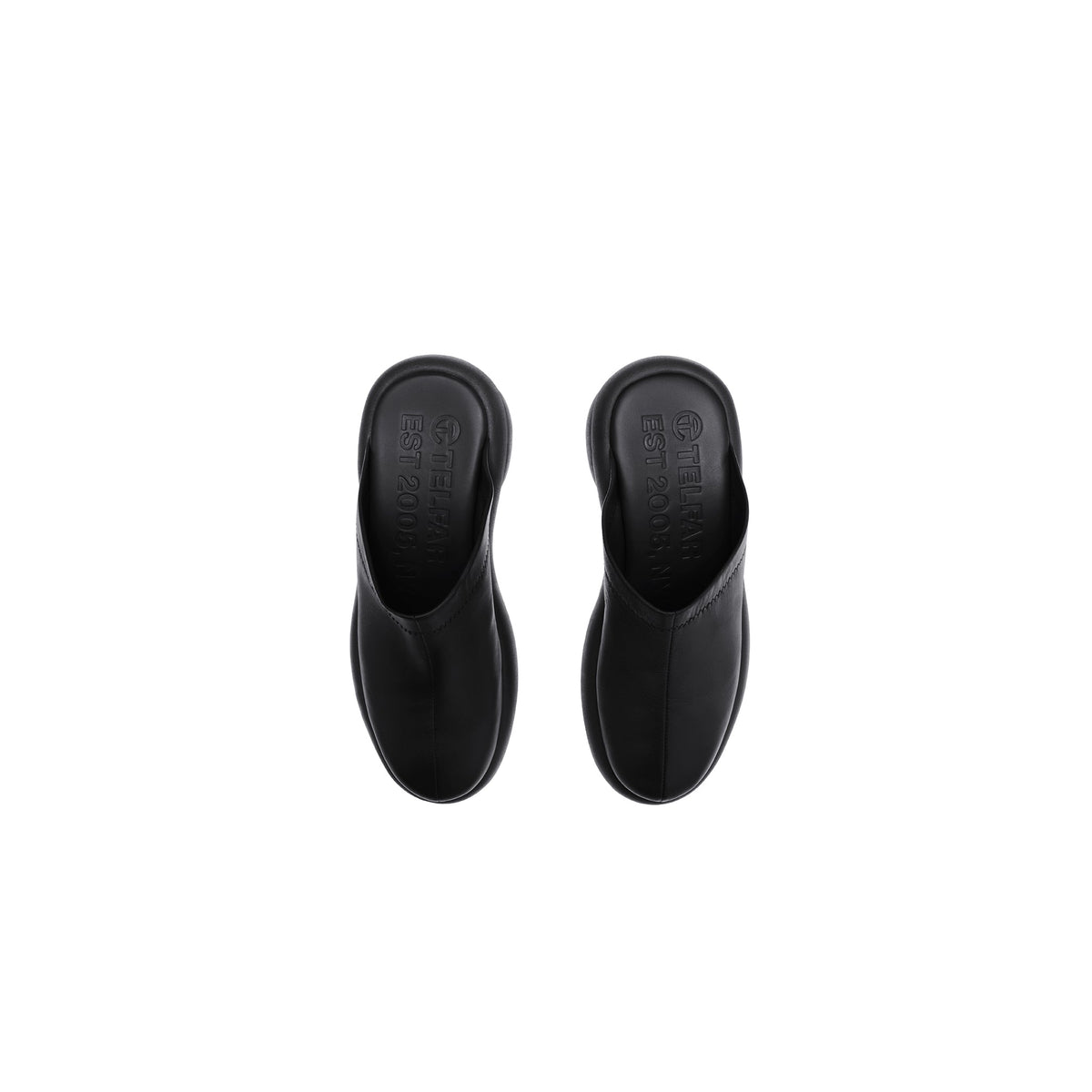 Stretch Leather Modular Mule - Black - Mules