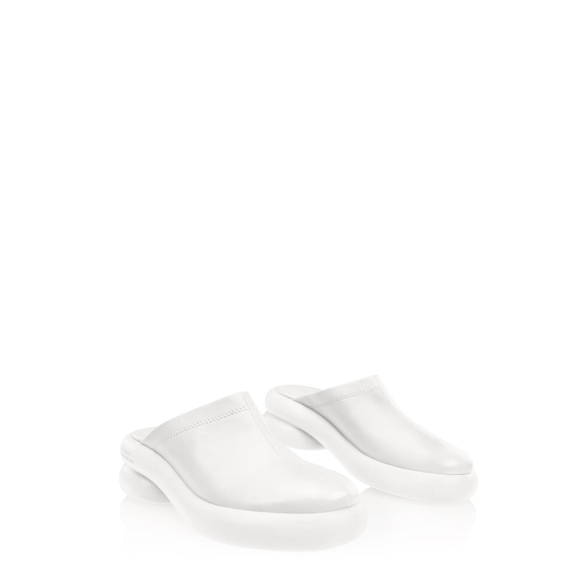 Stretch Leather Modular Mule - White - Mules