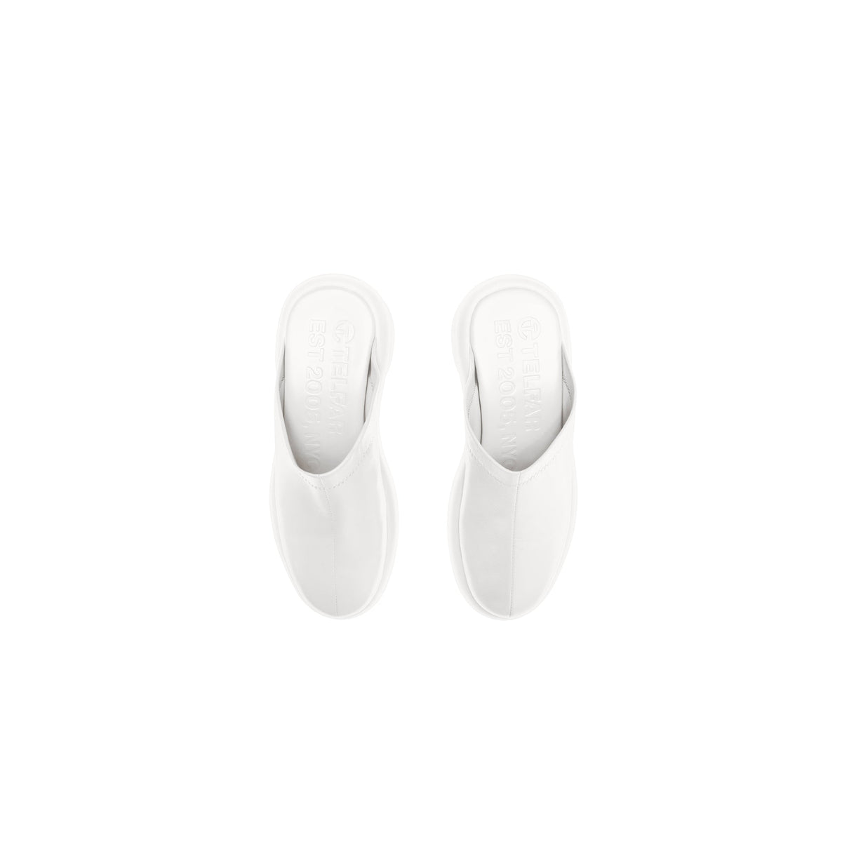 Stretch Leather Modular Mule - White - Mules