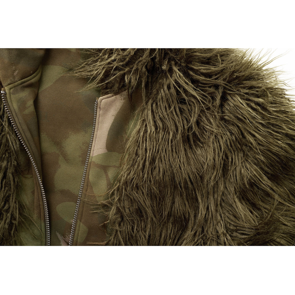 Tall Camo Fur Hoodie - Jungle - Sweaters & Hoodies