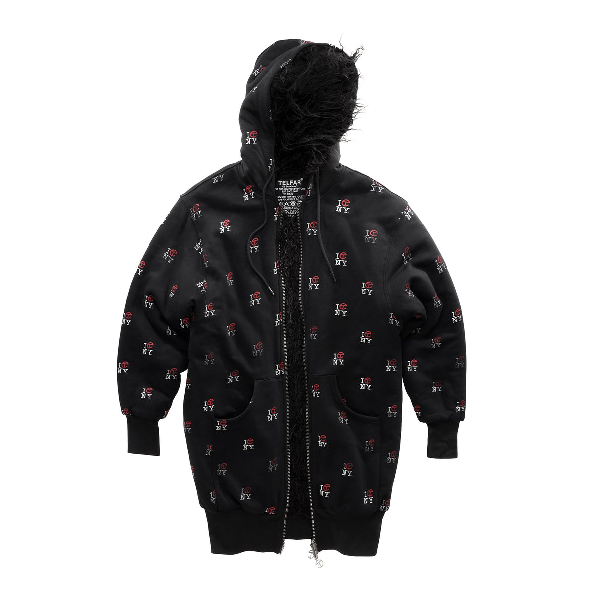 Tall Canal All Over Fur Hoodie - Black - Sweaters & Hoodies