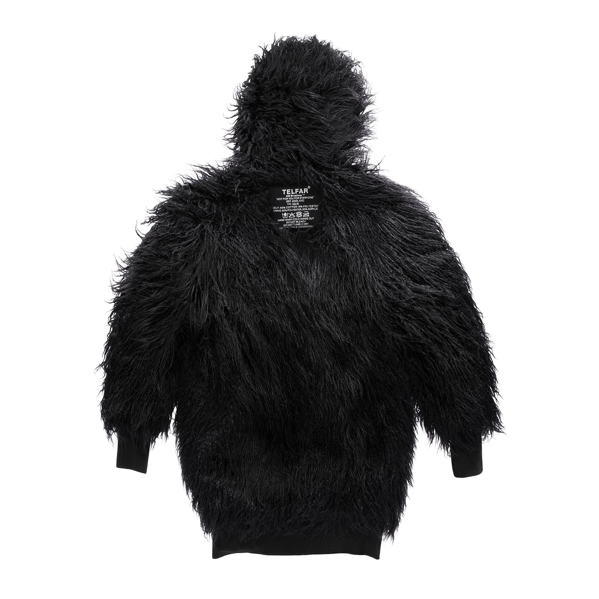 Tall Canal All Over Fur Hoodie - Black - Sweaters & Hoodies