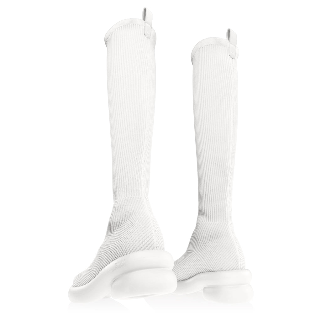 Tall Knit Modular Boot- White - Boots